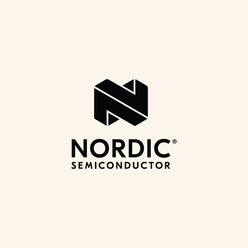 Nordic Semiconductor logo in beige background