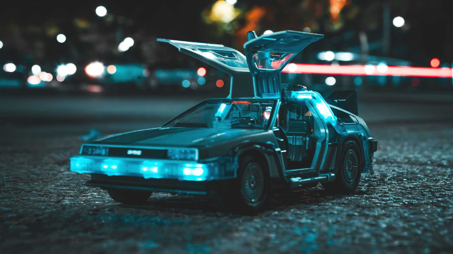 toy car in the street
