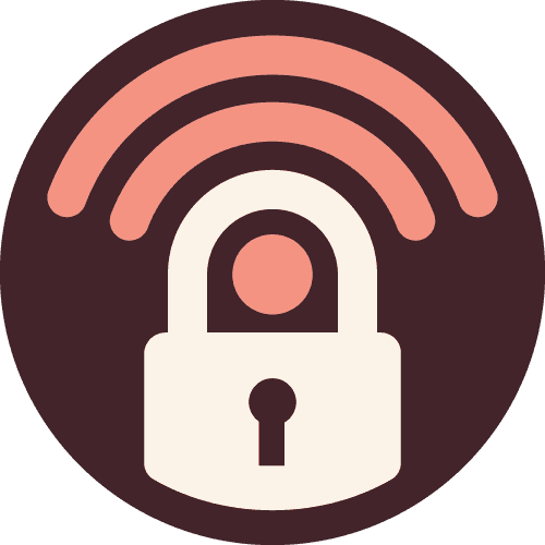 illustration of connectivity and a lock, representing network security
