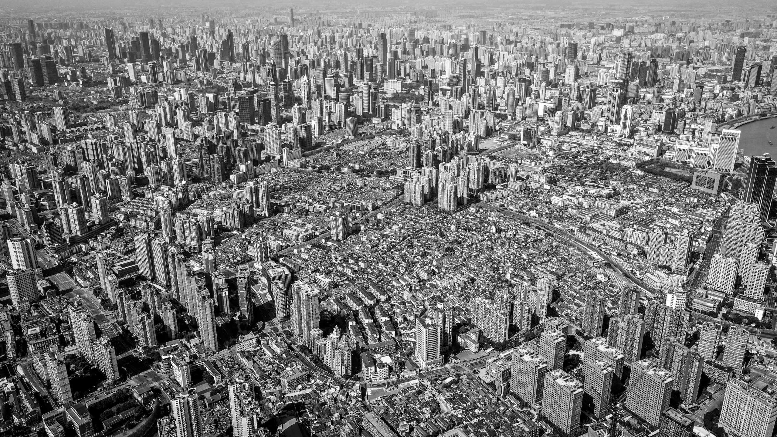 Black and white image of a cityscape where Grid Edge connectivity is hidden in plain sight