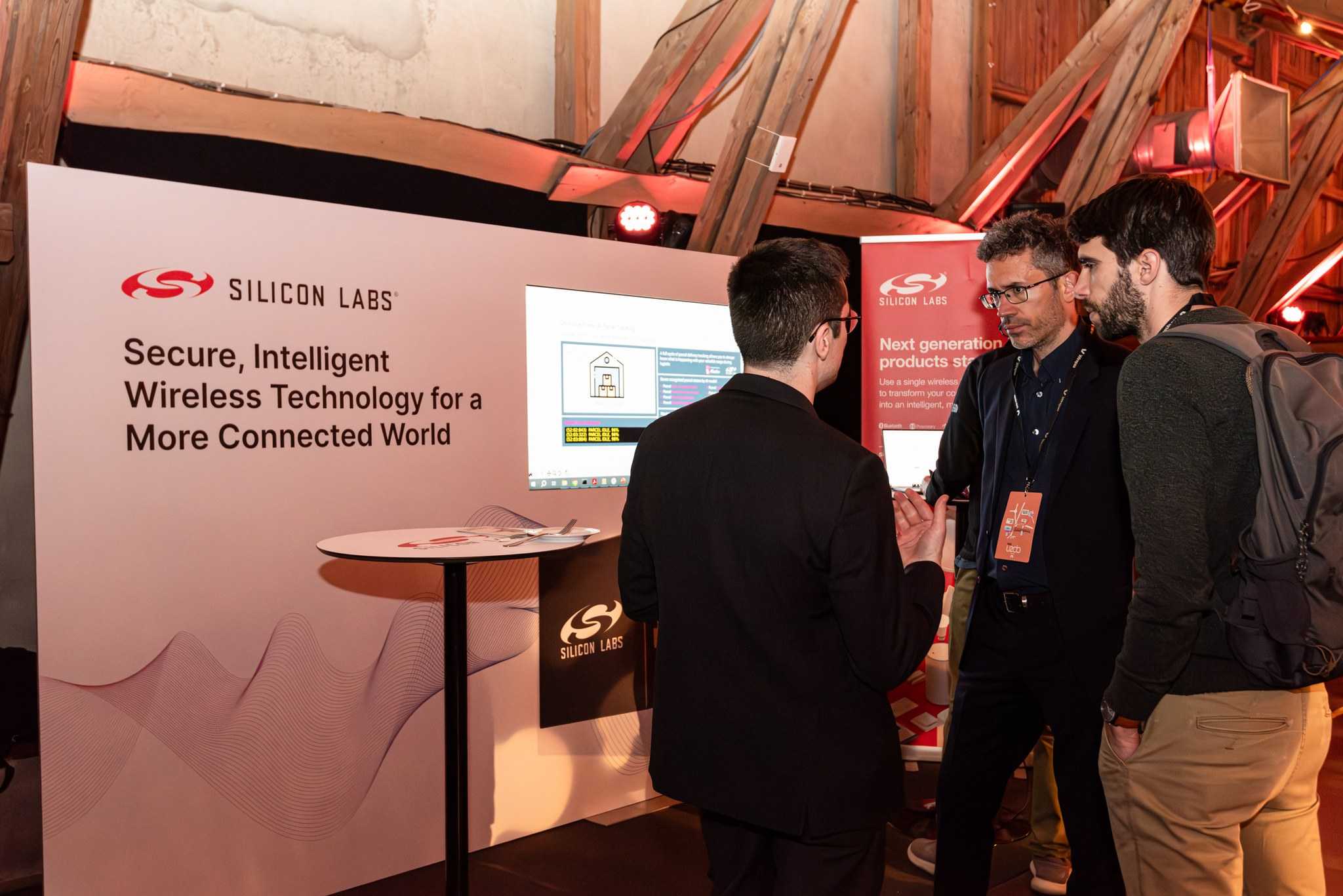 Picture of Silicon Labs demo area at Wirepas OPEN event