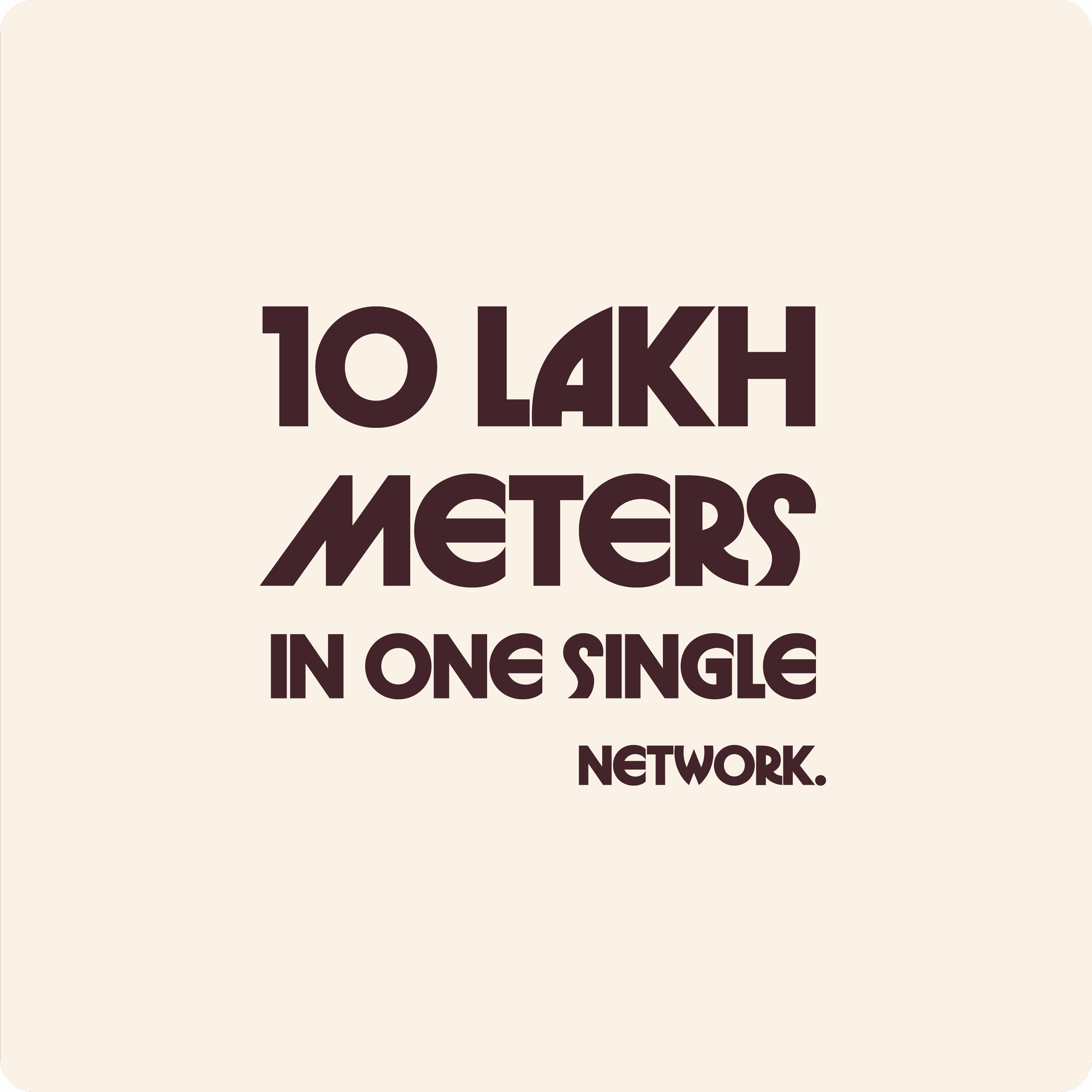 Picture of a fact square saying 10 lakh smart meters in one network