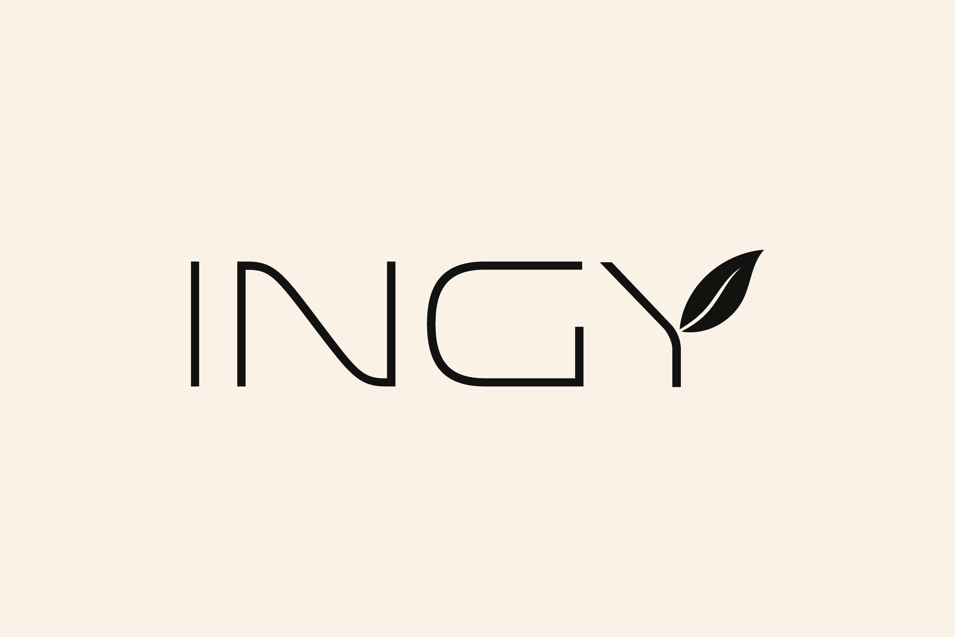 Ingy company logo in cream background