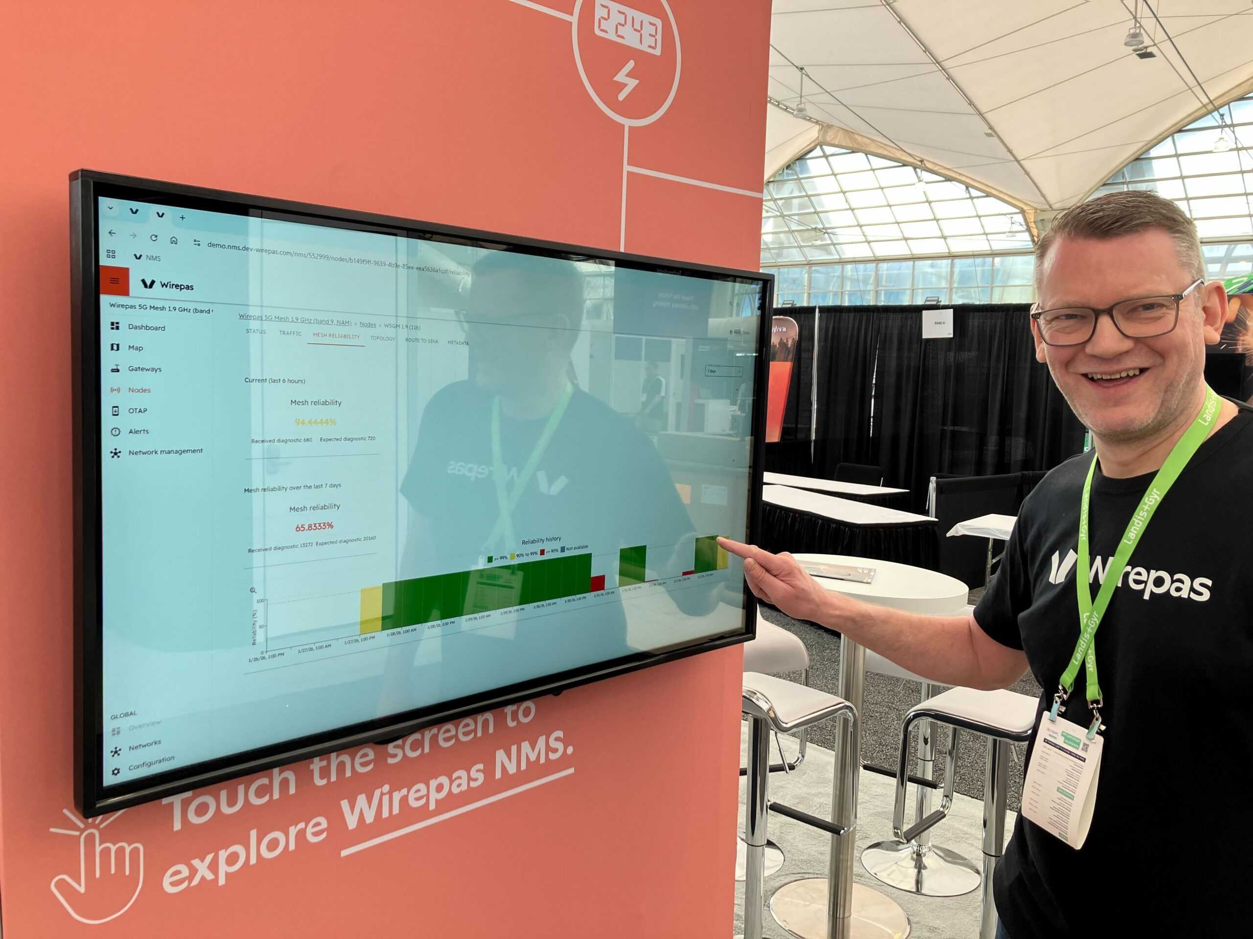 Image of Wirepas employee Alan at an event