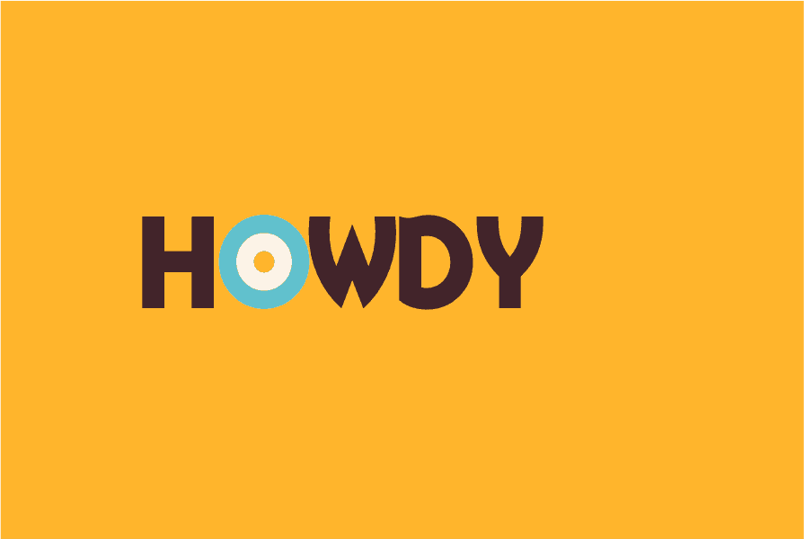 Image with text Howdy in yellow background