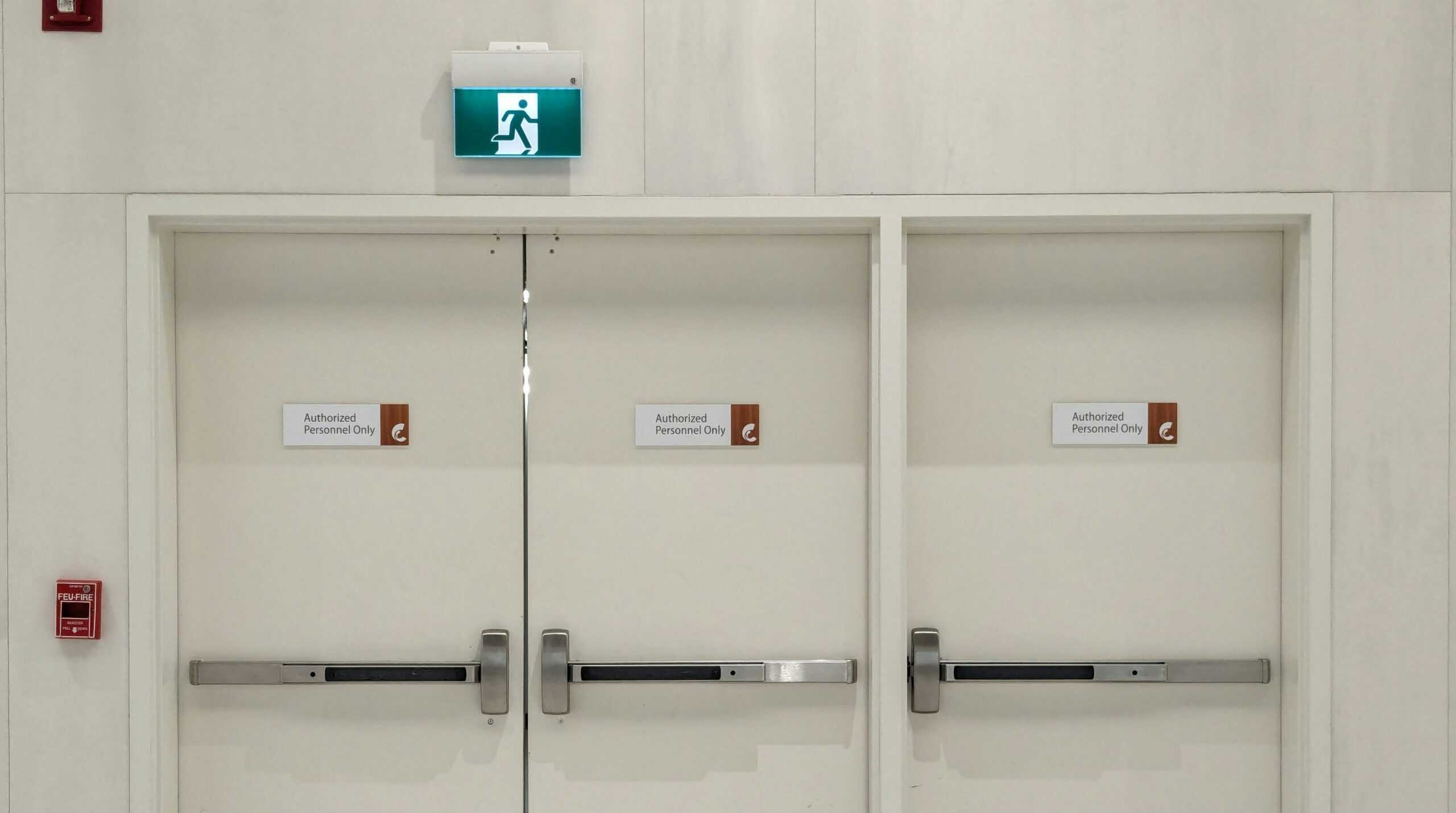 Picture of an emergency exit route.