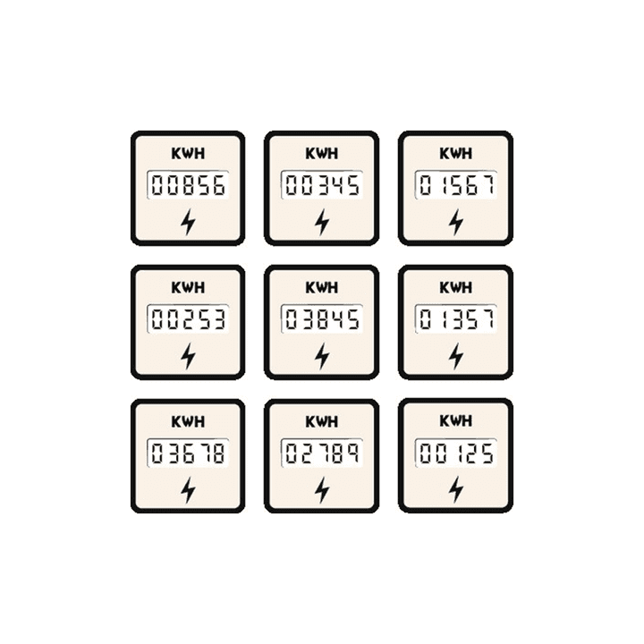 Illustration of smart electricity meter grid